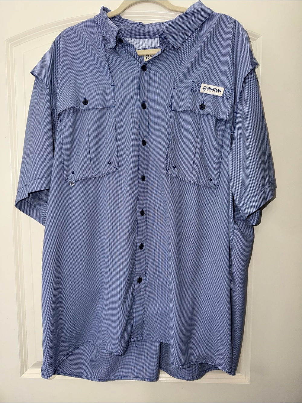 2X Magellan Navy/Blue Micro-Check Shirt
